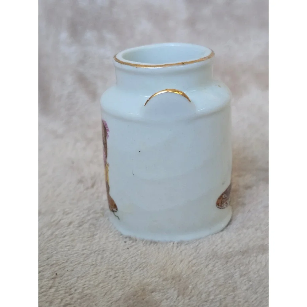 Vintage 1976 Petticoats & Pantaloons Ceramic Miniature Milk Can Toothpick Holder